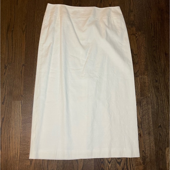 Talbots Ivory Linen Blend Skirt 18 - Picture 1 of 5